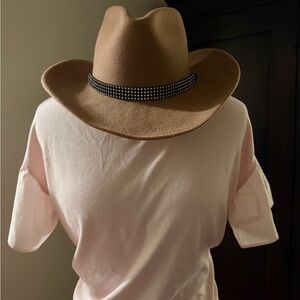 Vintage Joe Bill Miller Wool Classic Tan Western Hat with Studded Band